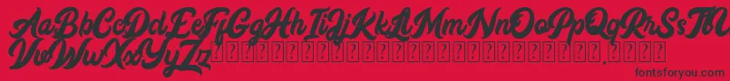 Copacetic demo Font – Black Fonts on Red Background