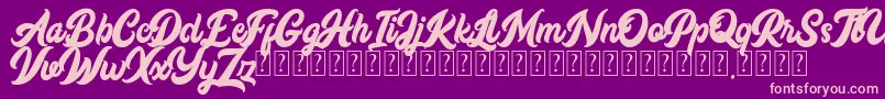 Copacetic demo Font – Pink Fonts on Purple Background