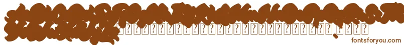 Шрифт Copacetic Extrude demo – коричневые шрифты на белом фоне