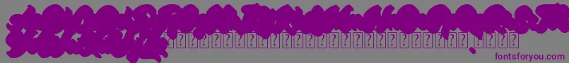 Copacetic Extrude demo-Schriftart – Violette Schriften auf grauem Hintergrund