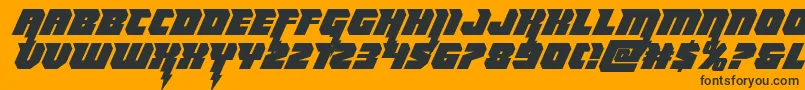 Thundertitan Font – Black Fonts on Orange Background