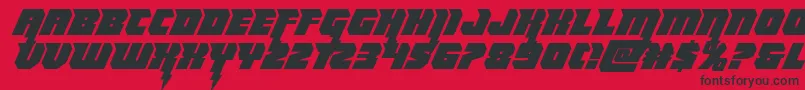 Czcionka Thundertitan – czarne czcionki na czerwonym tle