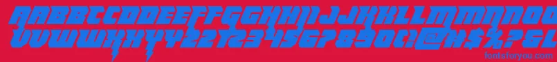 Thundertitan Font – Blue Fonts on Red Background