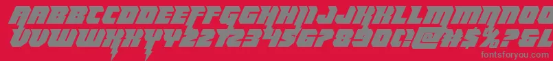 フォントThundertitan – 赤い背景に灰色の文字