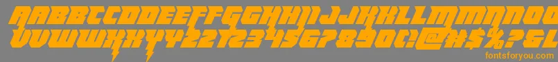 Thundertitan Font – Orange Fonts on Gray Background