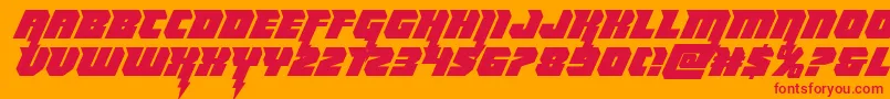 フォントThundertitan – オレンジの背景に赤い文字