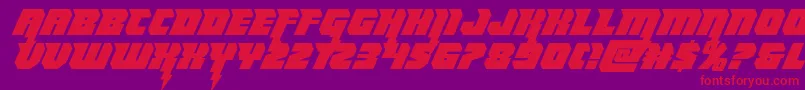 Thundertitan Font – Red Fonts on Purple Background