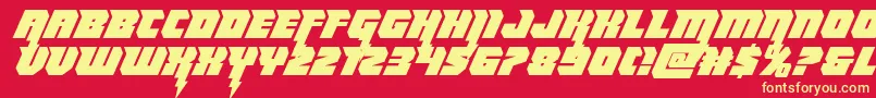 Thundertitan Font – Yellow Fonts on Red Background