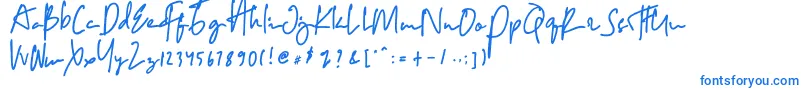 フォントCopalanga – 白い背景に青い文字