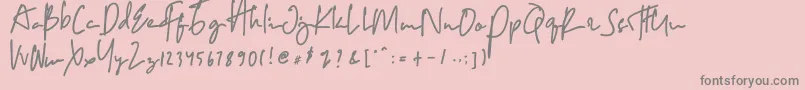 フォントCopalanga – ピンクの背景に灰色の文字