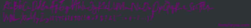 Шрифт Copalanga – фиолетовые шрифты на чёрном фоне