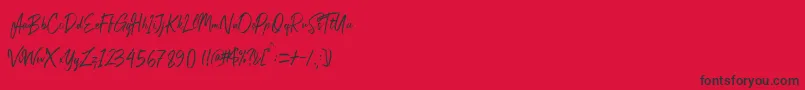 Copenhagendemo Font – Black Fonts on Red Background