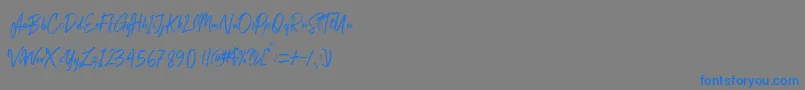 Copenhagendemo Font – Blue Fonts on Gray Background