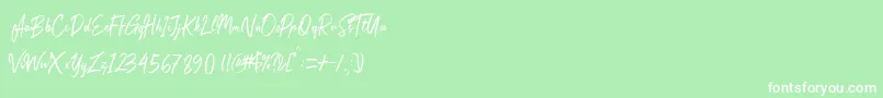 Copenhagendemo Font – White Fonts on Green Background