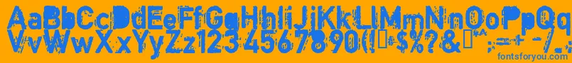 COPYB    Font – Blue Fonts on Orange Background