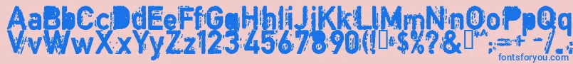 COPYB    Font – Blue Fonts on Pink Background