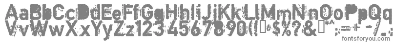 フォントCOPYB    – 白い背景に灰色の文字