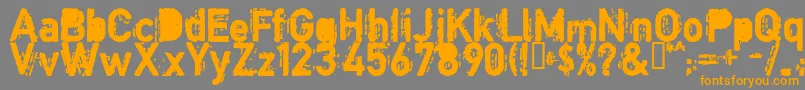 COPYB    Font – Orange Fonts on Gray Background