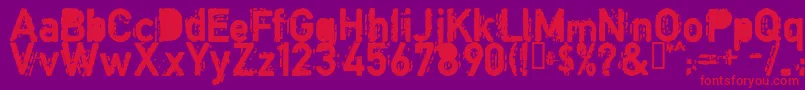 COPYB    Font – Red Fonts on Purple Background