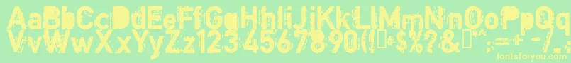 COPYB    Font – Yellow Fonts on Green Background