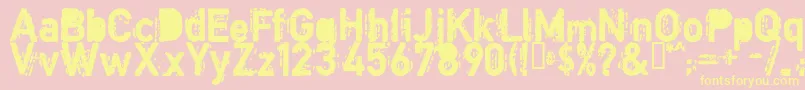 COPYB    Font – Yellow Fonts on Pink Background