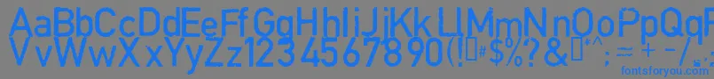 フォントCOPYN    – 灰色の背景に青い文字