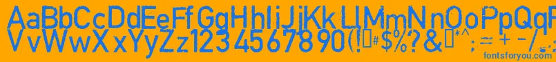 フォントCOPYN    – オレンジの背景に青い文字