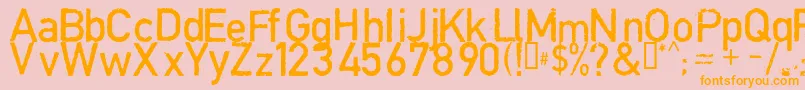 COPYN    Font – Orange Fonts on Pink Background