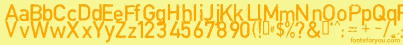 COPYN    Font – Orange Fonts on Yellow Background