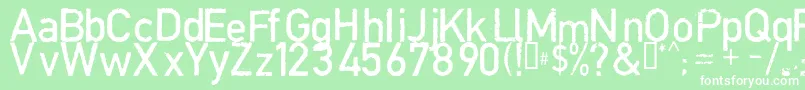 COPYN    Font – White Fonts on Green Background