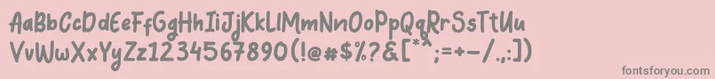 Coquin Font – Gray Fonts on Pink Background