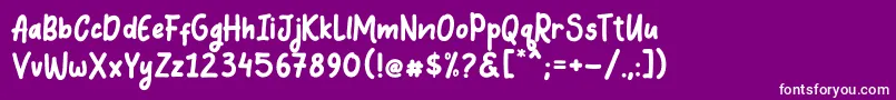 Coquin Font – White Fonts on Purple Background