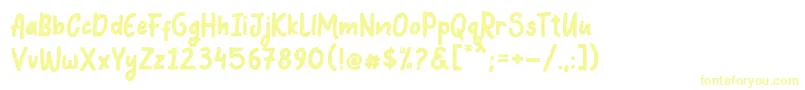 Coquin Font – Yellow Fonts on White Background