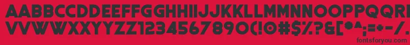 Coral Colour Font – Black Fonts on Red Background