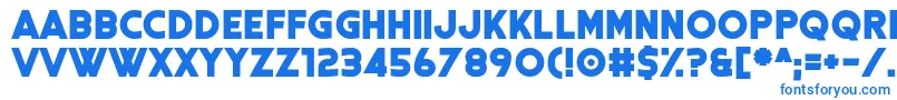 フォントCoral Colour – 白い背景に青い文字