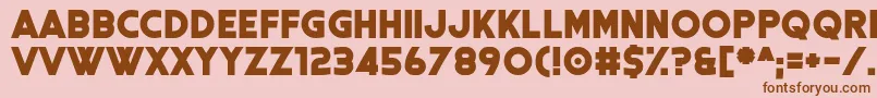 Coral Colour Font – Brown Fonts on Pink Background