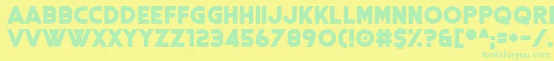 Coral Colour Font – Green Fonts on Yellow Background