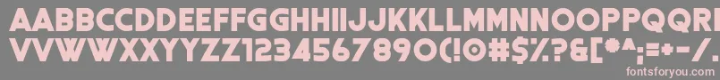 フォントCoral Colour – 灰色の背景にピンクのフォント