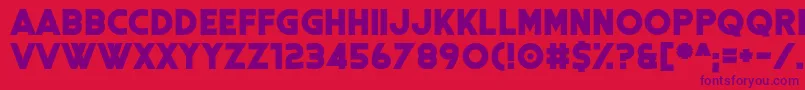 Coral Colour-Schriftart – Violette Schriften auf rotem Hintergrund