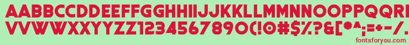 Coral Colour-Schriftart – Rote Schriften auf grünem Hintergrund