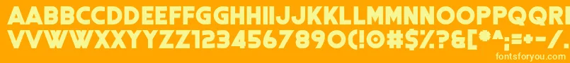 Coral Colour Font – Yellow Fonts on Orange Background