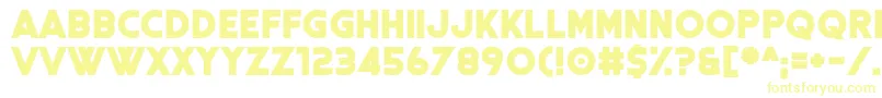 フォントCoral Colour – 白い背景に黄色の文字