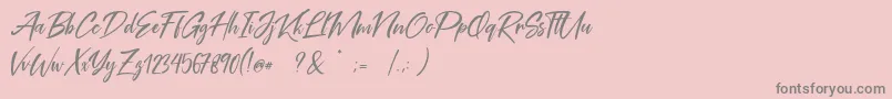 Coral Pen Free Font – Gray Fonts on Pink Background