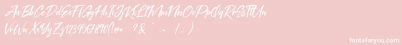 Coral Pen Free Font – White Fonts on Pink Background