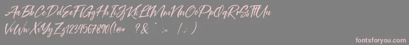 Шрифт Coral Pen Free – розовые шрифты на сером фоне