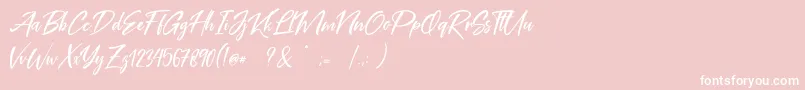 Шрифт Coral Pen Free – белые шрифты на розовом фоне