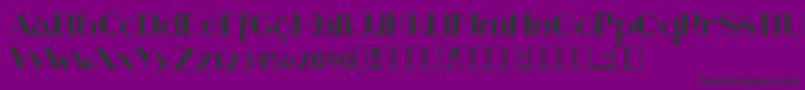 フォントCordBlood Regular – 紫の背景に黒い文字