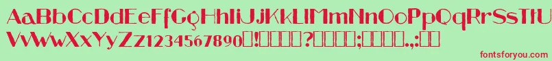 CordBlood Regular Font – Red Fonts on Green Background