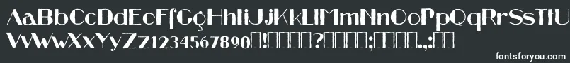 フォントCordBlood Regular – 黒い背景に白い文字