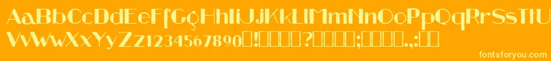 CordBlood Regular Font – Yellow Fonts on Orange Background